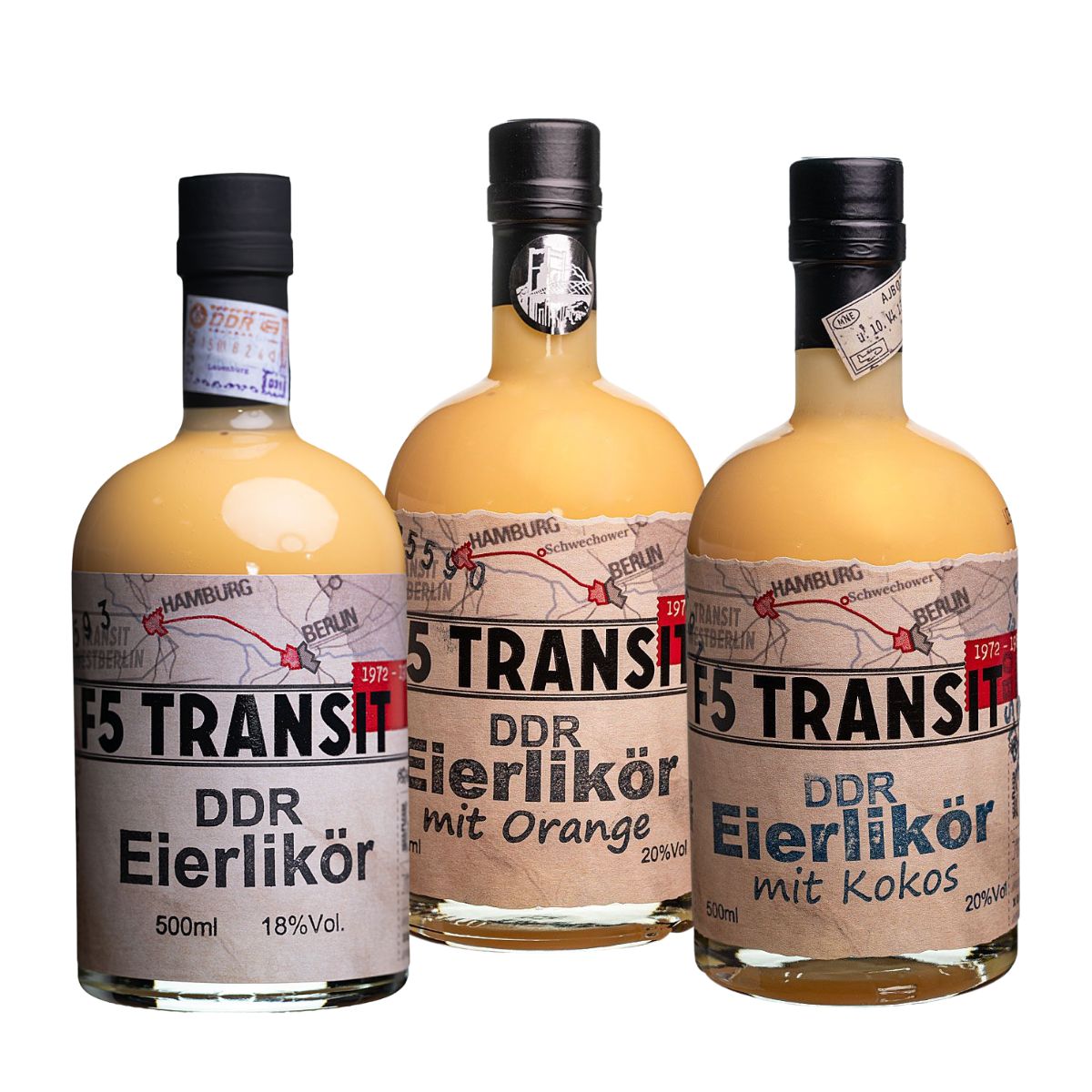 DDR Eierliköre (Original, Orange, Kokos)