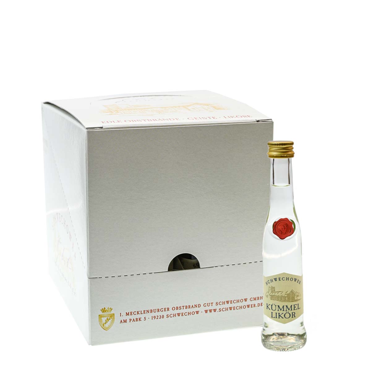 Kummel-4cl-20er 20 x Schwechower Kümmel Likör (Köm / Kümmel) 4cl - Kümmellikör