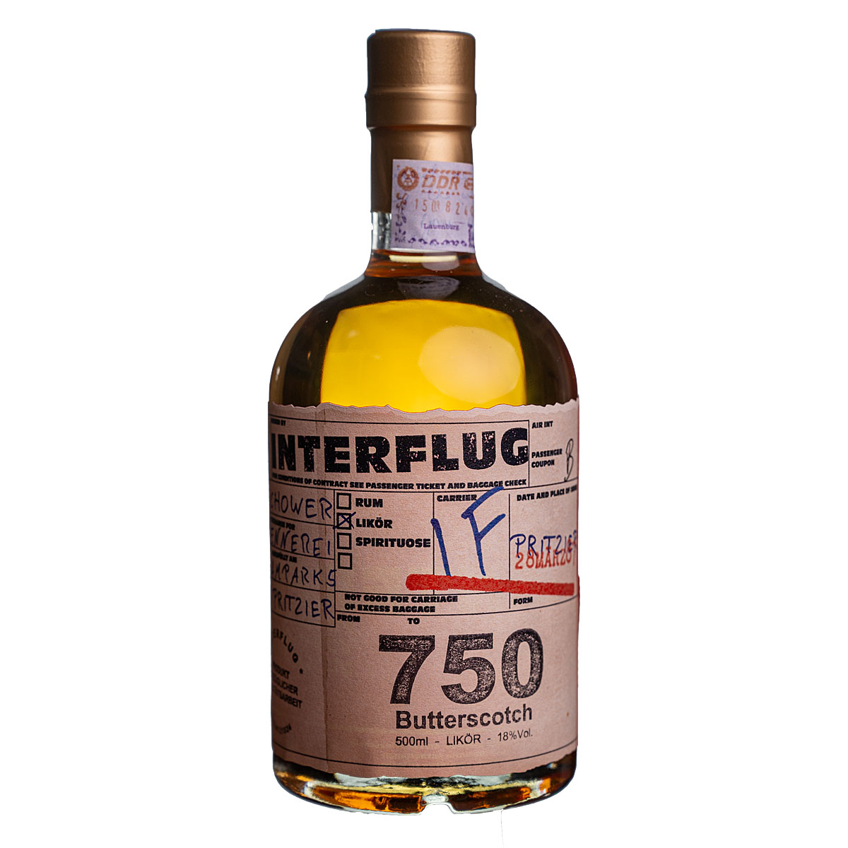 Interflug 750 Butterscotch Likör 0.5l (18%Vol)