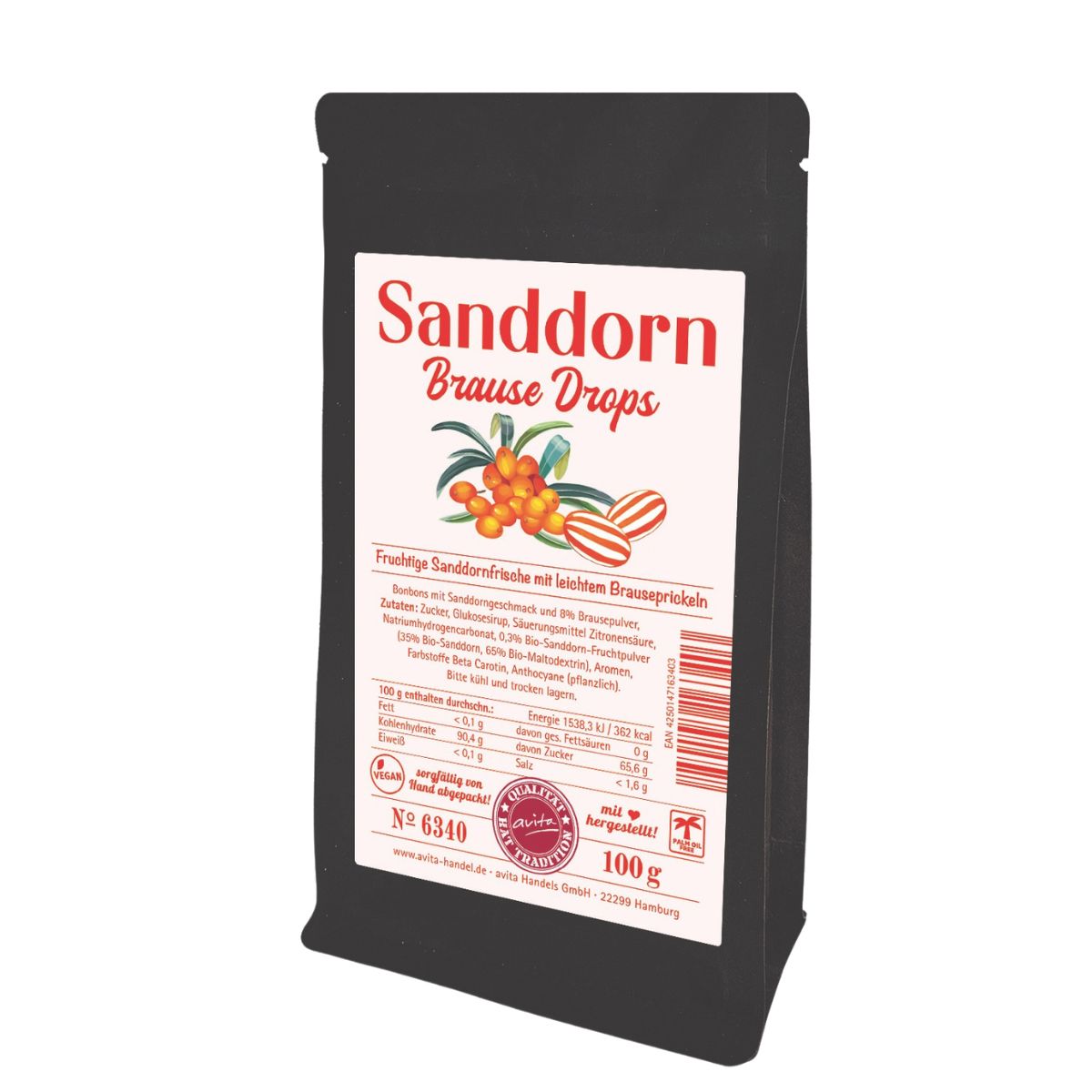 Sanddorn Brause Drops 100g
