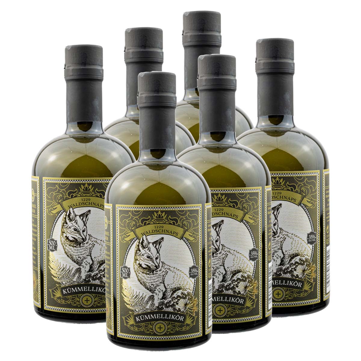 Waldkummel-6er WaldKümmel Likör 6x0.5l (35%Vol) - RATION