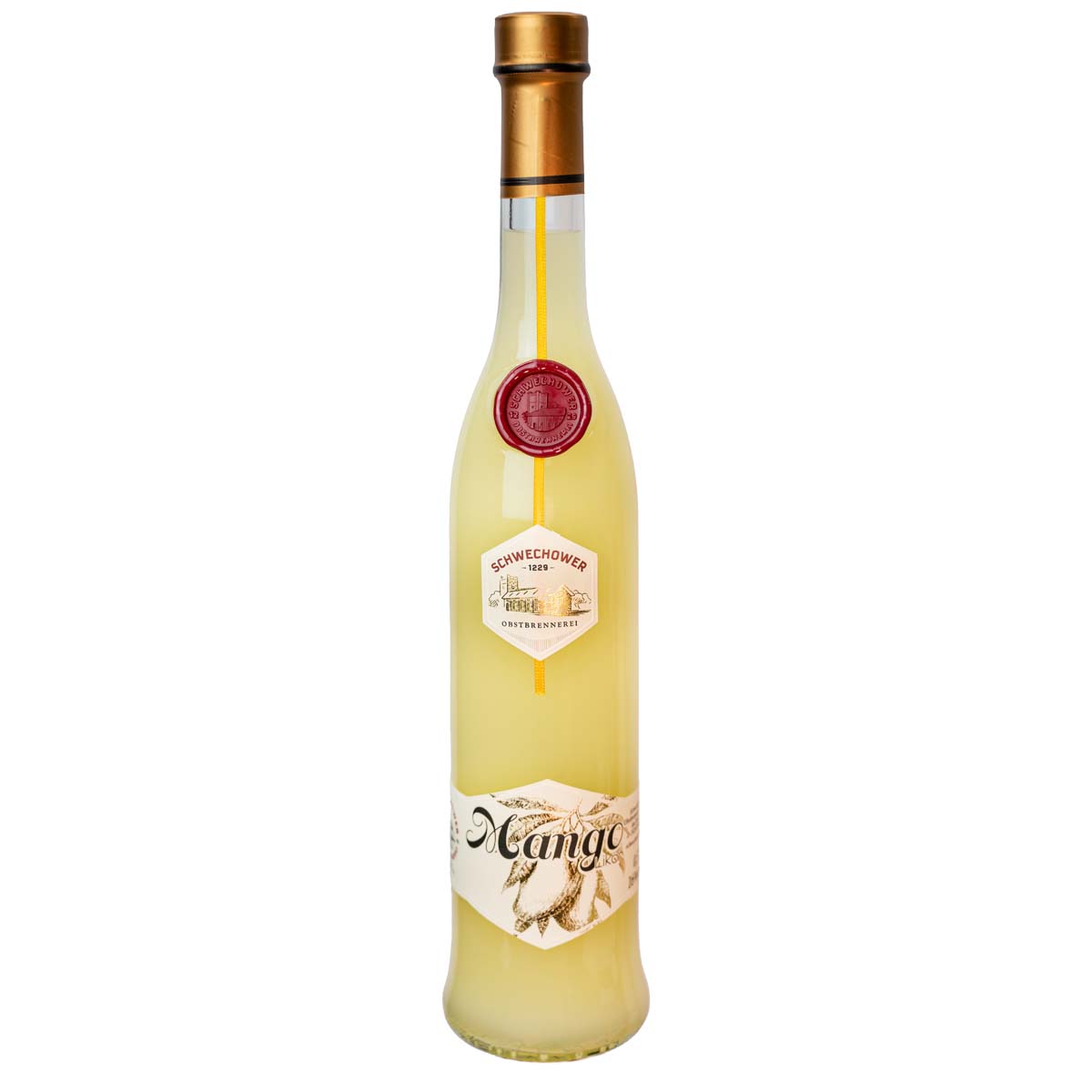 Mangolikor-0-5l Schwechower Likör Mango 0,5l (16%Vol.) - fruchtiger Mangolikör