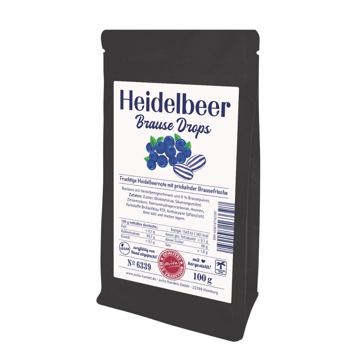 Heidelbeer Brause Drops 100g