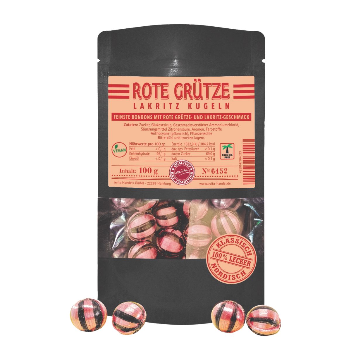 Rote Grütze Lakritz Kugeln 100g