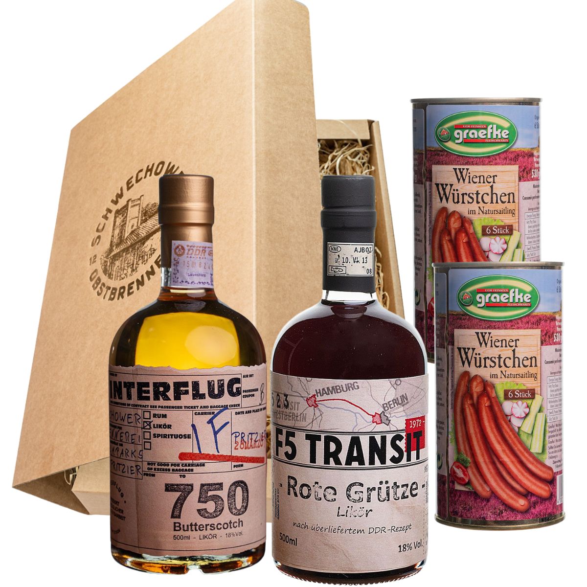 Schnapsgeschenk Nr. 15240 | Butterscotch + Rote Grütze + Wiener