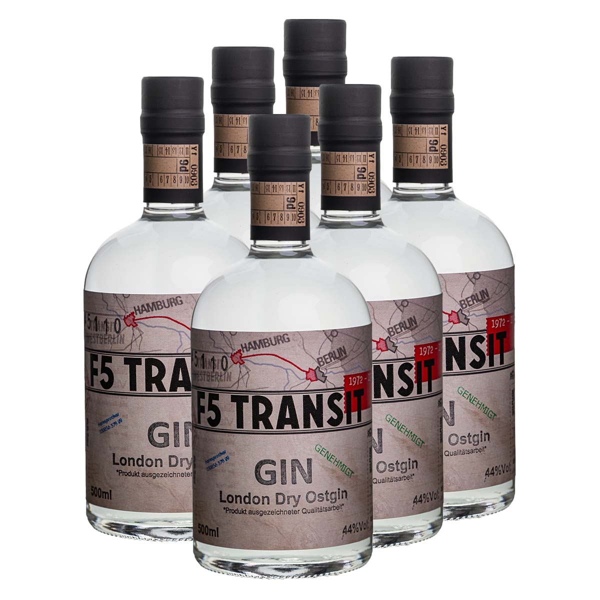 GIN 6x0.5l (44%Vol) No. 5110 - RATION GIN 6x0.5l (44%Vol) No. 5110 - RATION