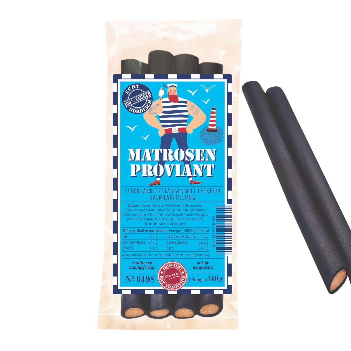 Lakritz Matrosen Proviant Stangen 140g