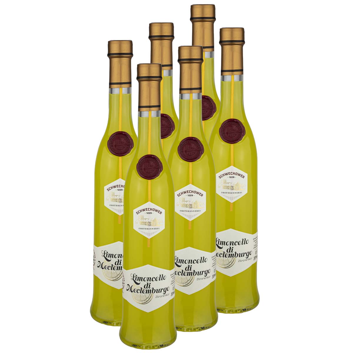 6 x Likör Zitrone (Limoncello) (30%Vol.) - Zitronenlikör 0.5l