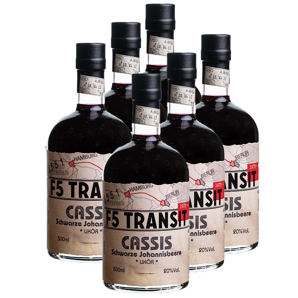 CASSIS Likör 6x0.5l (20%Vol) No. 5551 - RATION