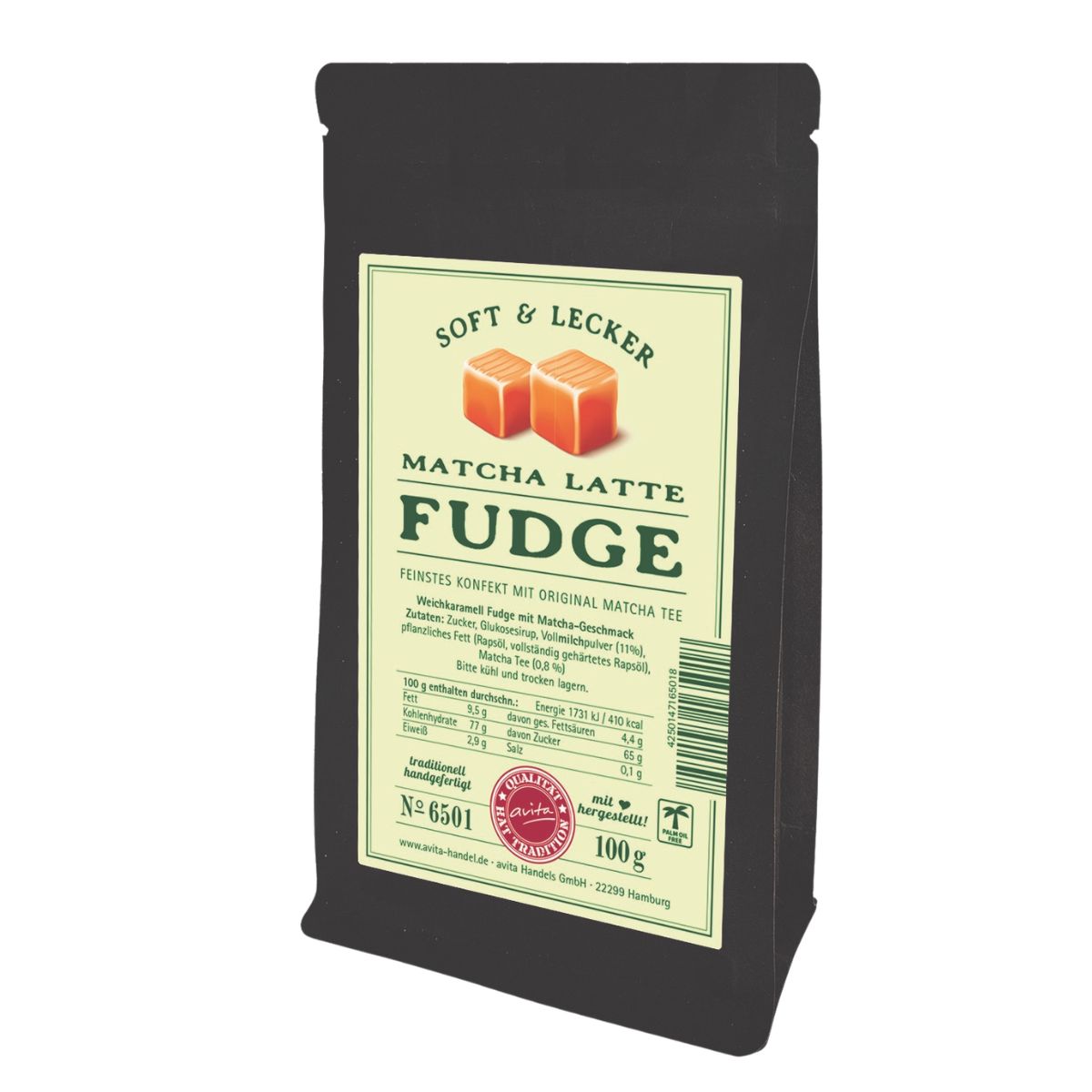Fudge Matcha Latte Konfekt mit Original Matcha Tee 100g