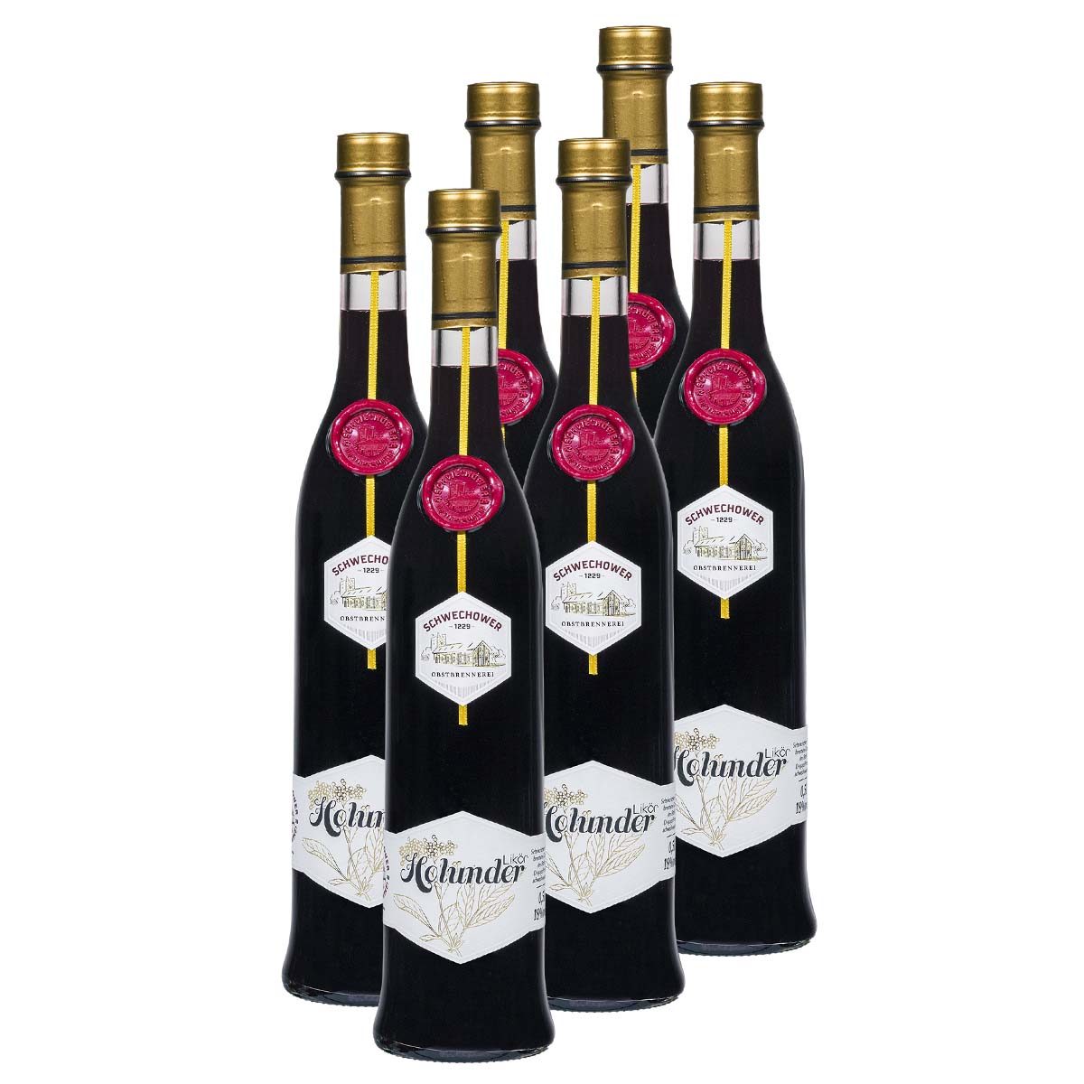 6-x-Likor-Holunder-18-Vol-Holunderlikor-0-5l 6 x Likör Holunder (18%Vol.) - Holunderlikör 0.5l