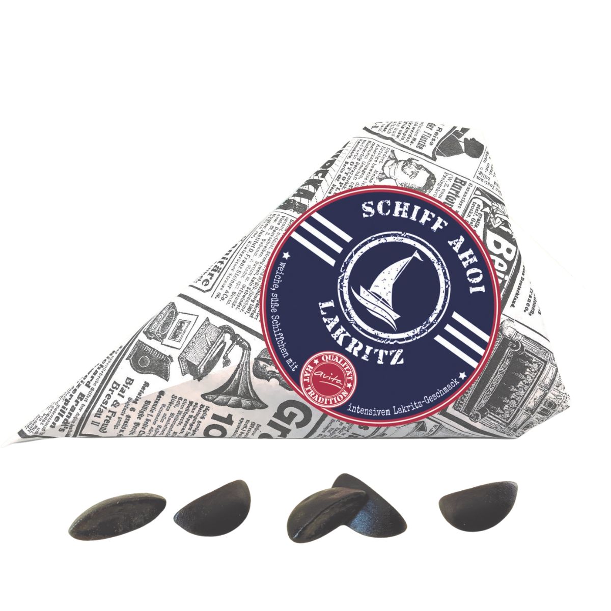 Lakritze Schiff Ahoi süss, weich 100g