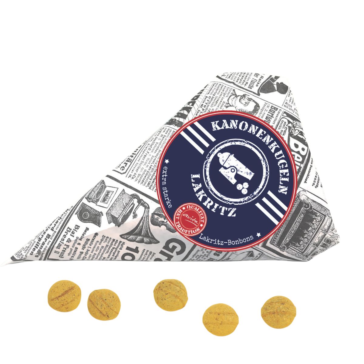 Lakritze Kanonenkugeln extra stark 100g