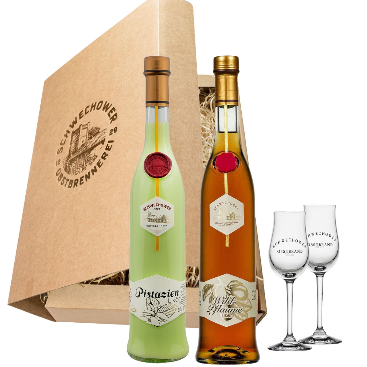 Schnapsgeschenk Nr. 15219 | Pistazie + Wildpflaume