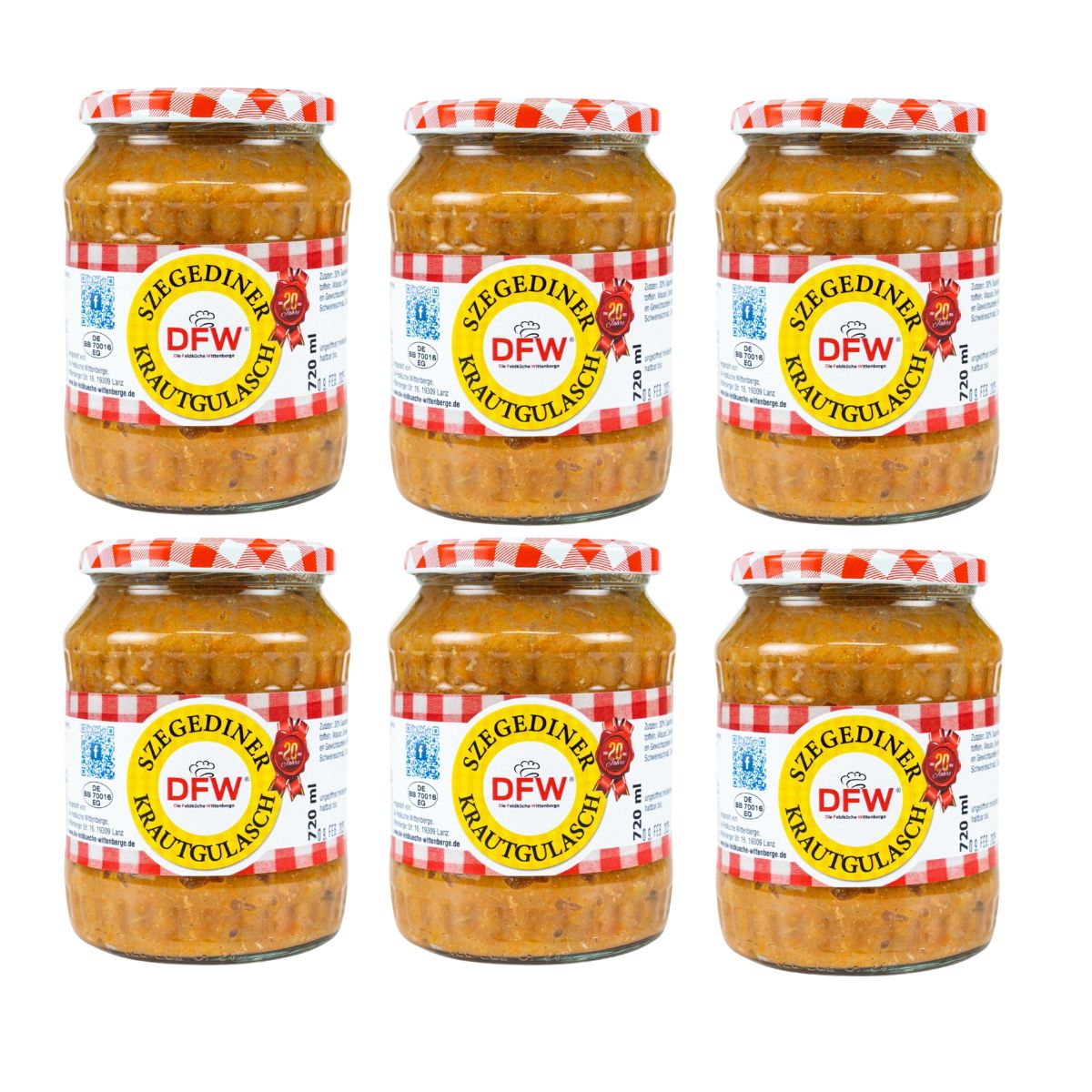 6 x Szegediner Krautgulasch 650g | 6 Gläser | DFW 15288