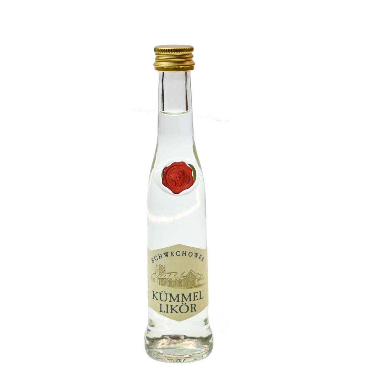 Schwechower-Kummellikor-4cl Kleine Flasche Kümmel Likör (Köm / Kümmel) 4cl