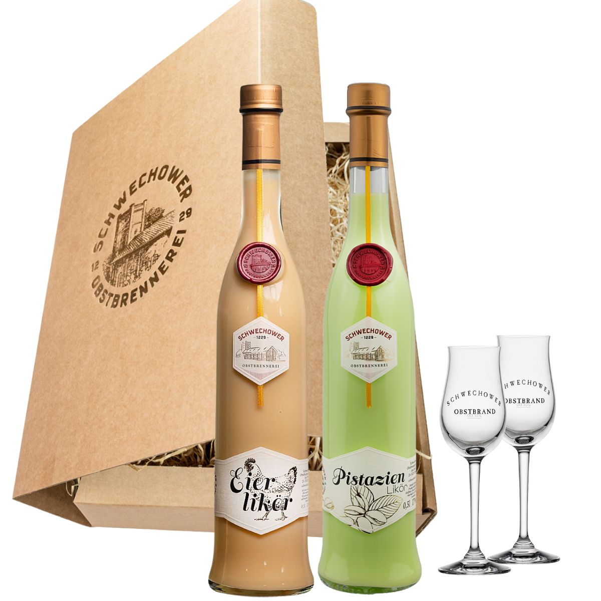 Schnapsgeschenk Nr. 15287 | Eierlikör + Pistazie