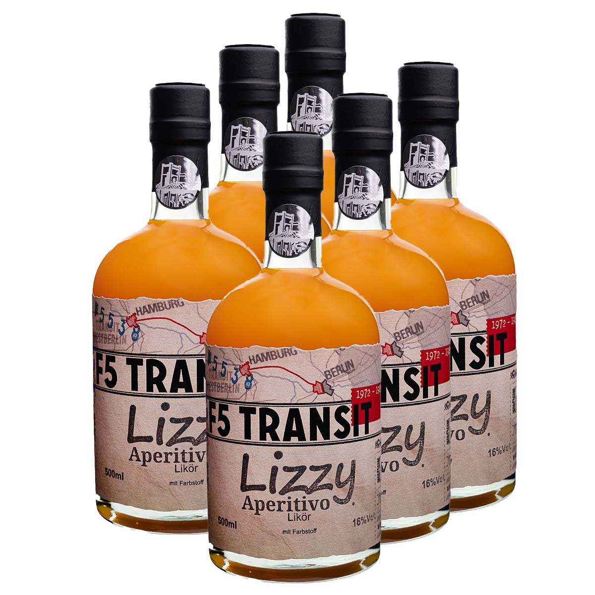 Lizzy Aperitivo Likör 6x0.5l (16%Vol) No. 5538 - RATION