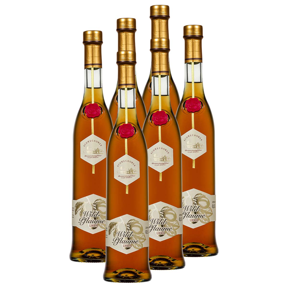 Wildpflaume-0-5l-x6 6 x Likör Wildpflaume (22%Vol.) - Wildpflaumenlikör 0.5l