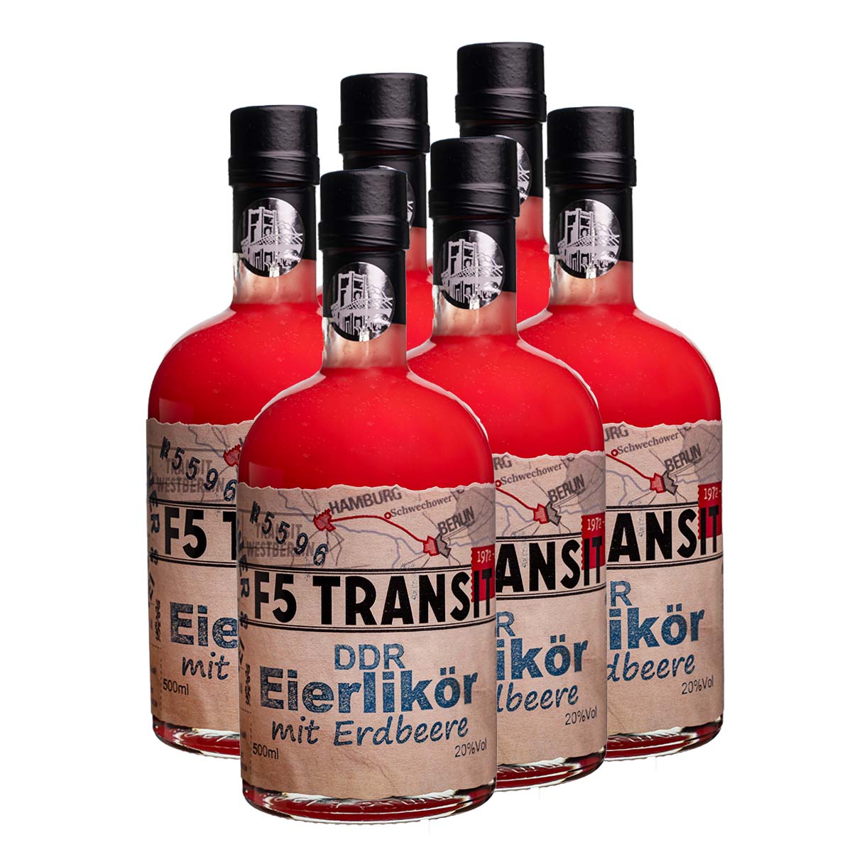 DDR Eierlikör ERDBEERE 6x0.5l (20%Vol) No. 5596 - RATION DDR Eierlikör ERDBEERE 6x0.5l (20%Vol) No. 5596 - RATION