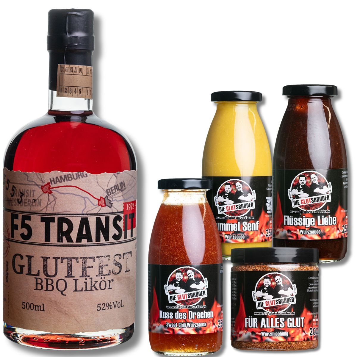 F5-Bundle-Glutfest Glutfest BBQ Schnaps & Saucen Set