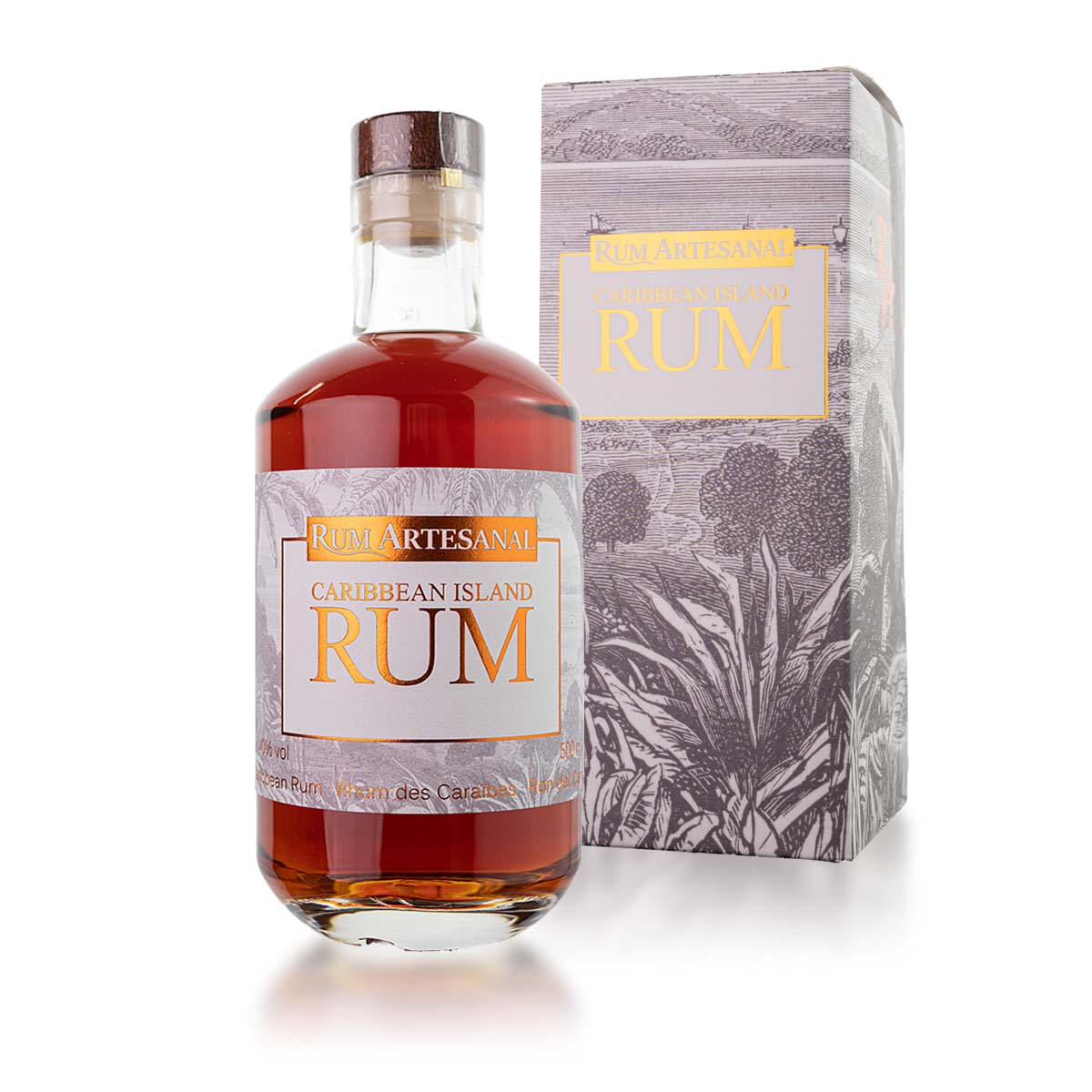 Caribbean-Island-Rum-Artesanal-Karton-satin Rum Artesanal Caribbean Island 0.5l (40%Vol)