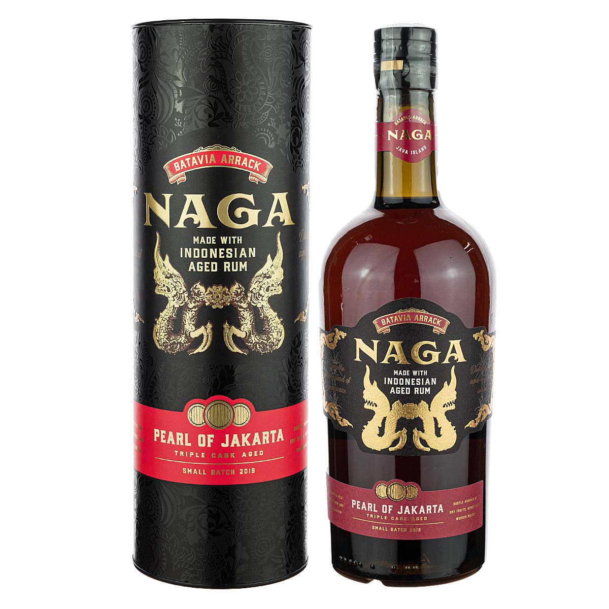 NAGA-Pearl-of-Jakarta-box Naga Triple Cask Rum Pearl of Jakarta 0.7l (42,7%Vol)