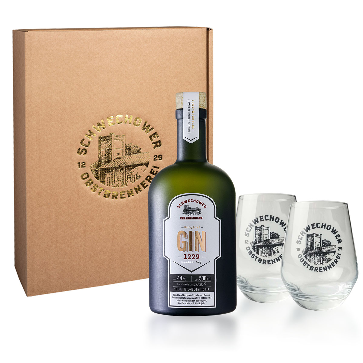 Original GIN 1229 0.5l (44%Vol) + Gläser (Präsent 199024)