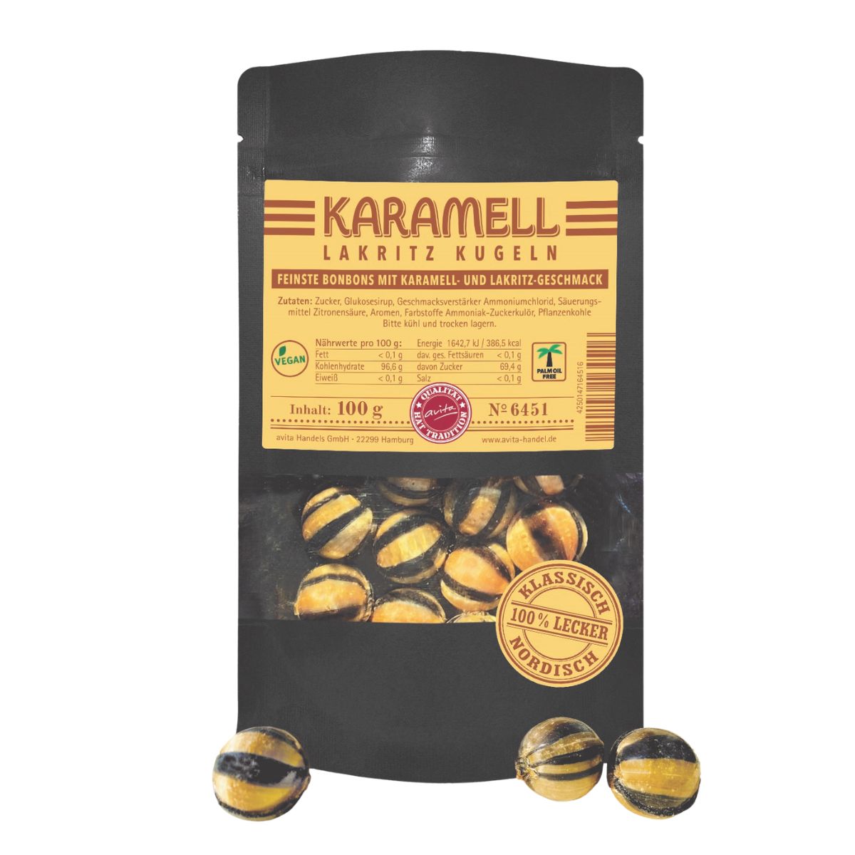 Karamell Lakritz Kugeln 100g