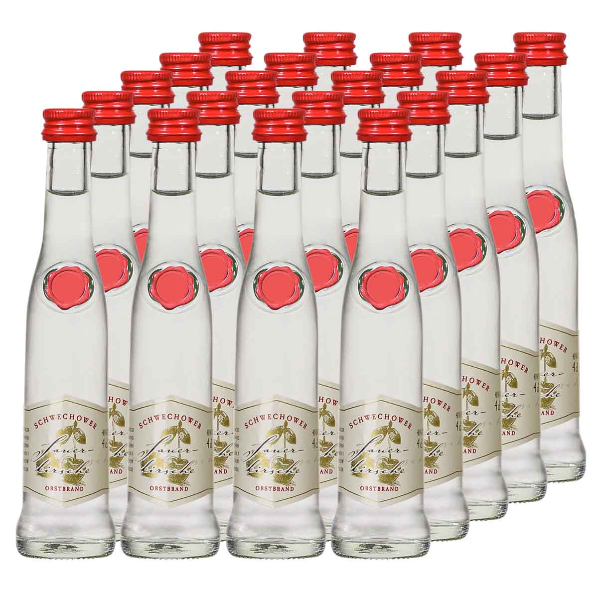 Schwechower-Ration-Sauerkirsche-Brand-0-04ltr Obstbrand Sauerkirsche 20x4cl (40%Vol) - RATION