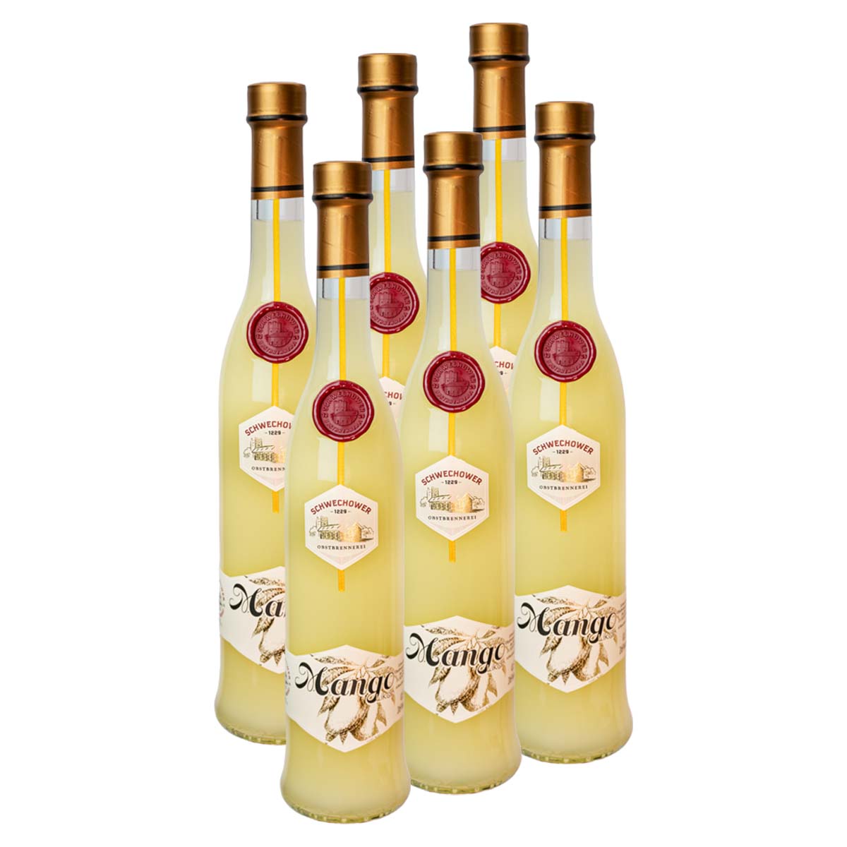 Mangolikor-0-5l-6er 6 x Schwechower Likör Mango 0,5l (16%Vol.) - fruchtiger Mangolikör