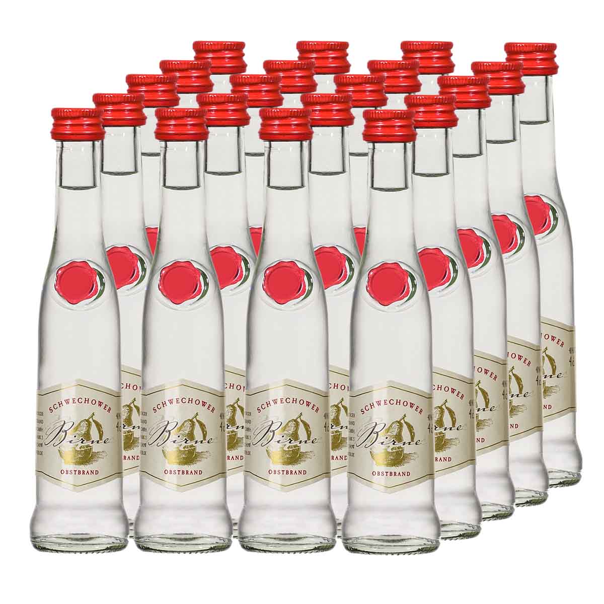 Schwechower-Ration-Birne-Obstbrand-0-04ltr Obstbrand Birne 20x4cl (40%Vol) - RATION