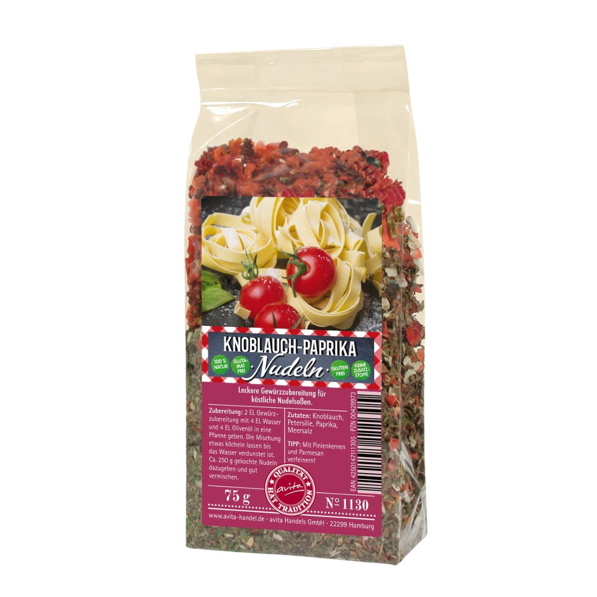 Gewürz-Mischung für Nudeln Knoblauch-Paprika 75g
