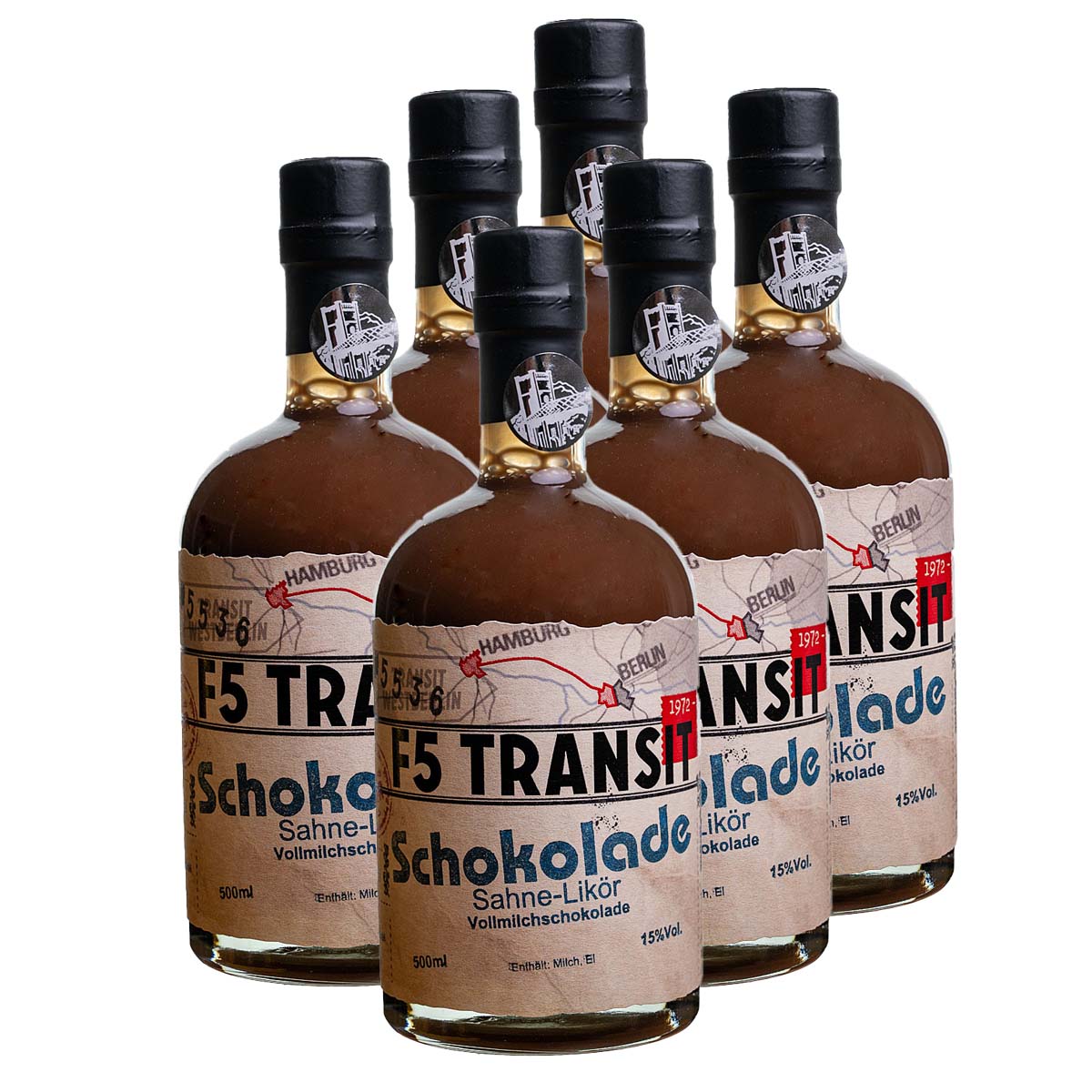 Schokolade Likör 6x0.5l (15%Vol) No. 5536 - RATION Schokolade Likör 6x0.5l (15%Vol) No. 5536 - RATION