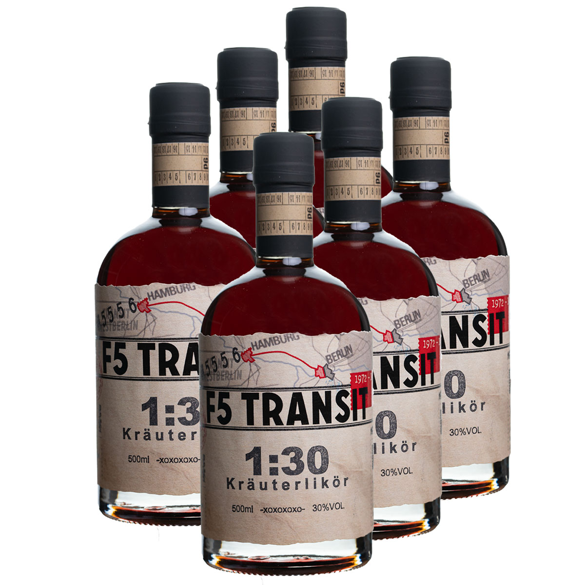 1:30 Kräuterlikör 6x0.5l (30%Vol) No. 5556 - RATION 1:30 Kräuterlikör 6x0.5l (30%Vol) No. 5556 - RATION