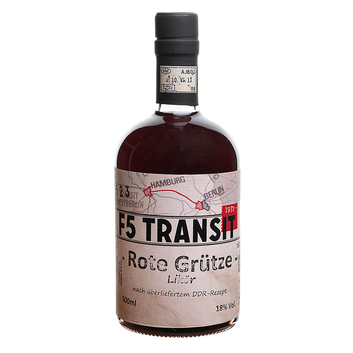 F5-Transit-rote-Grutze-I Rote Grütze Likör, DDR Edition, F5 Transit