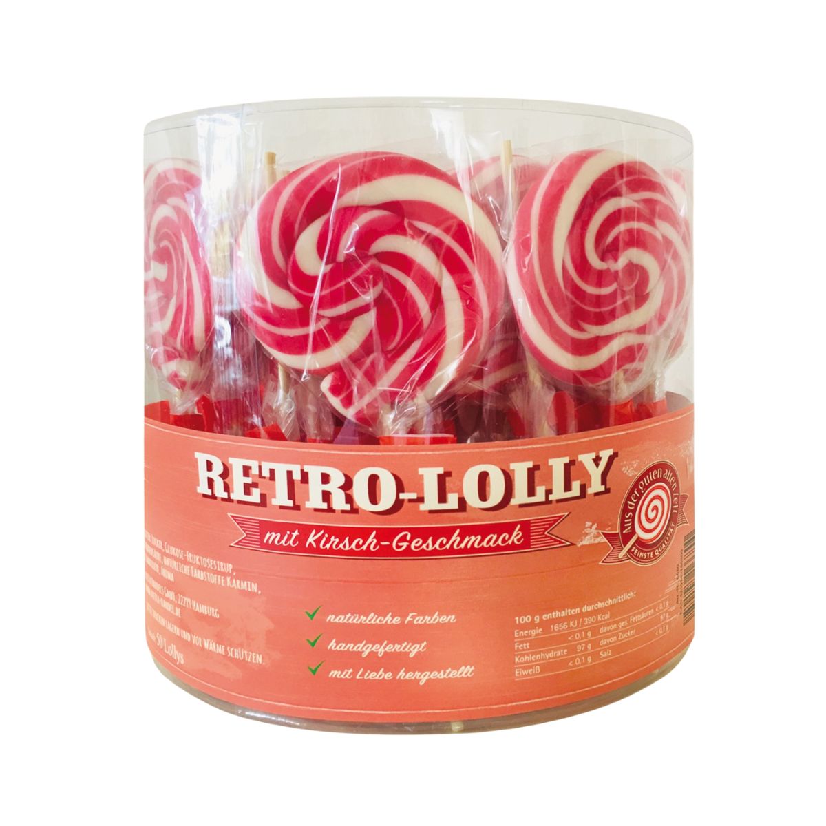 Retro Lolly mit Kirsch-Geschmack