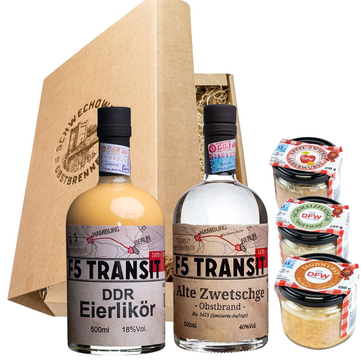 Schnapsgeschenk Nr. 15273 | Eierlikör + Zwetschge + Wurst