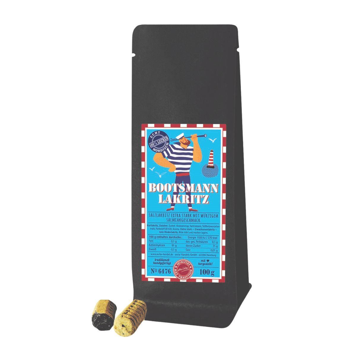 Bootsmann Lakritz, extra stark 100g