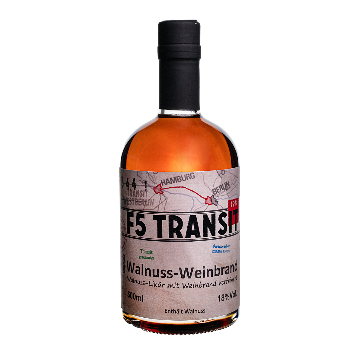 Walnuss-Weinbrand Likör 0.5l (18%Vol) No. 5544