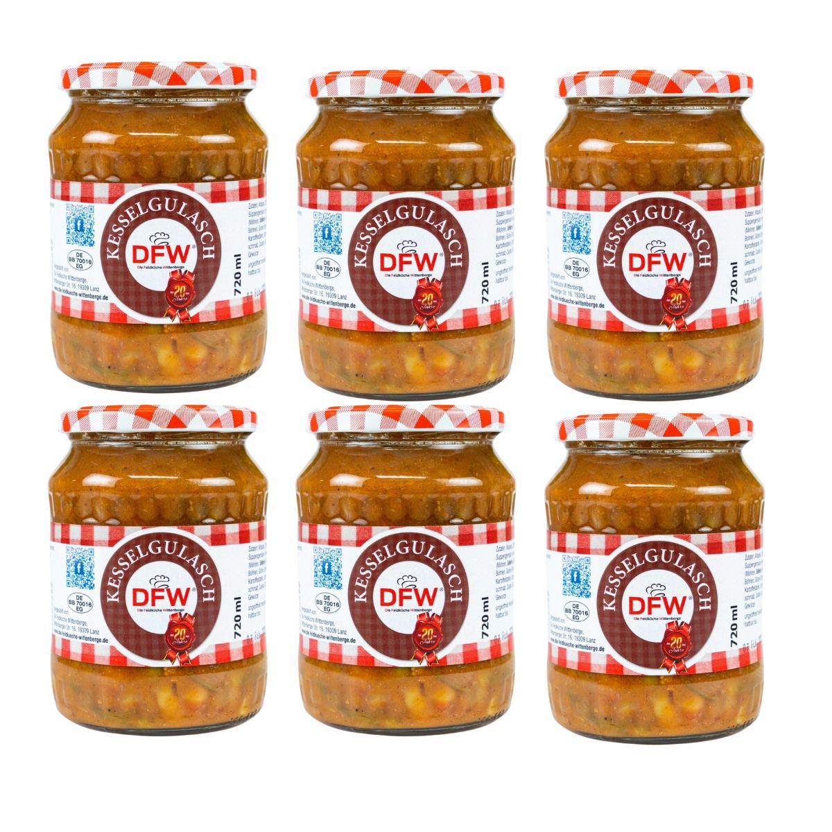 6 x Kesselgulasch 650g | 6 Gläser | DFW 15284