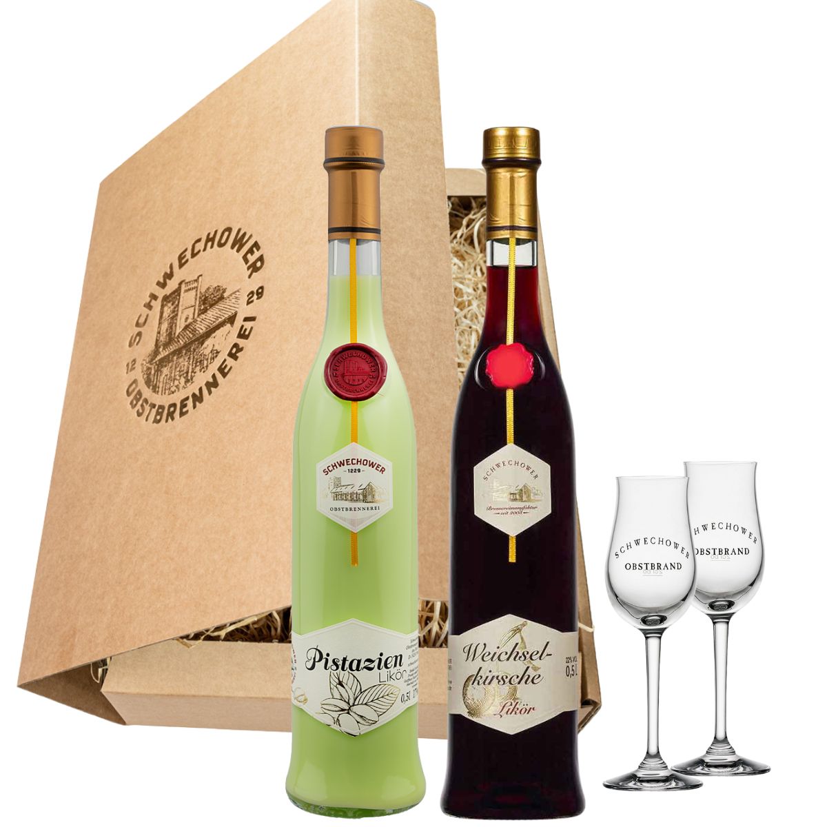 Schnapsgeschenk Nr. 15226 | Pistazie + Weichselkirsche