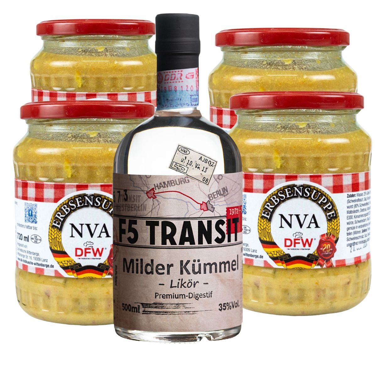 TransitPaket Kümmel Likör + DFW NVA Erbsensuppe (TP014)