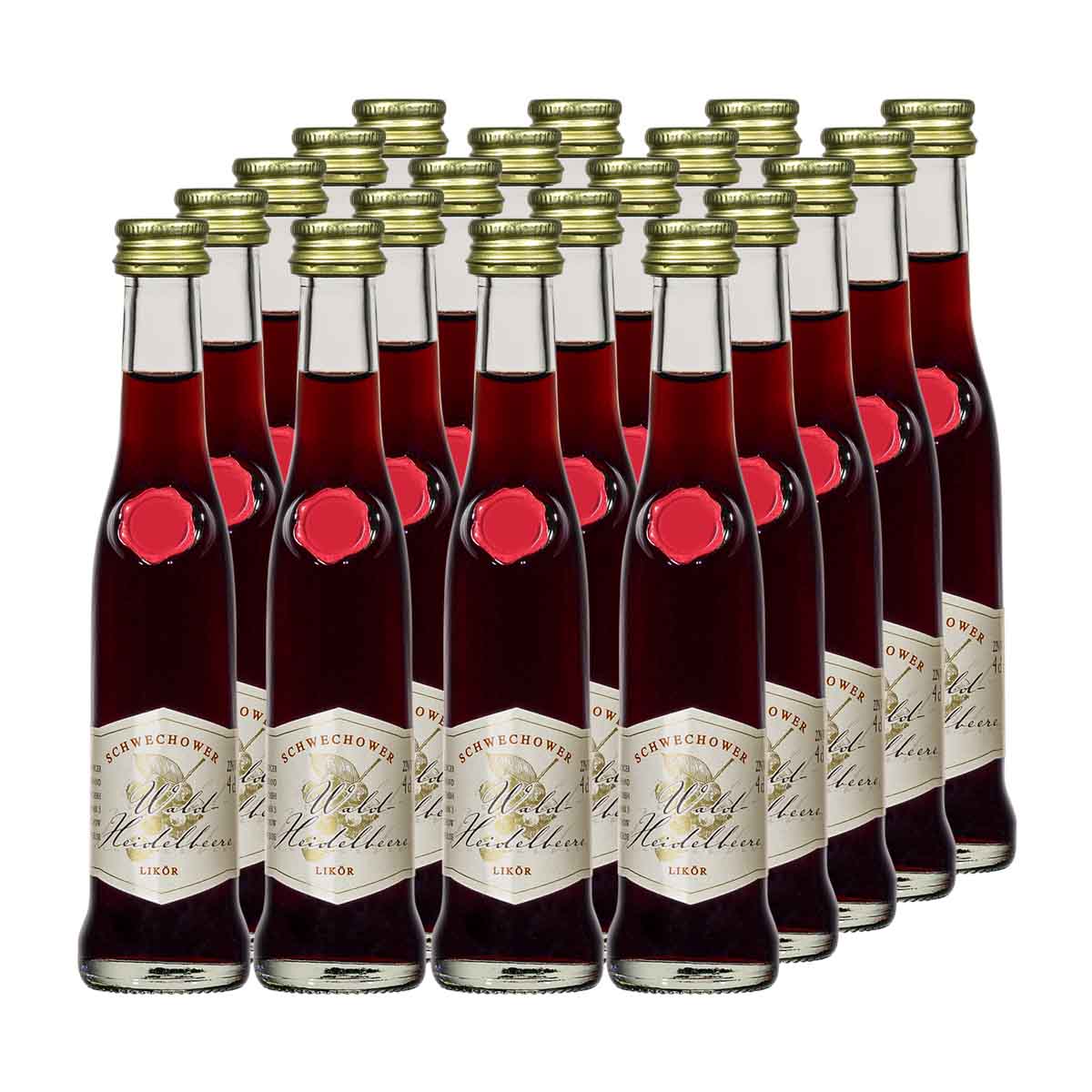 Schwechower-Ration-Likor-Waldheidelbeere-0-04l Likör Waldheidelbeere 20x4cl (22%Vol) - RATION
