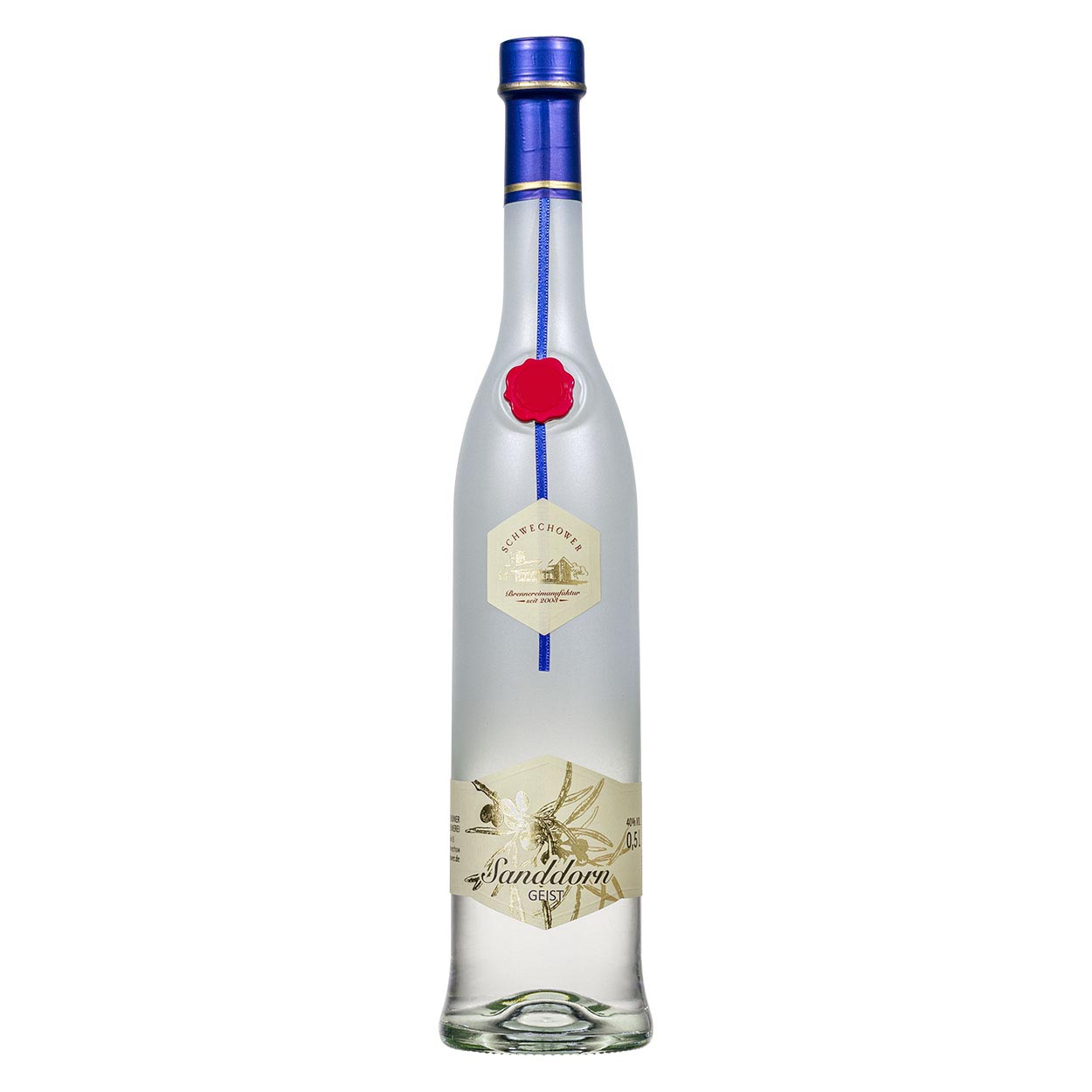 Schwechower-Sanddorn-Geist-500ml-1 Schwechower 1229® Sanddorngeist (500ml) - Feiner prämierter Obstgeist aus Sanddorn