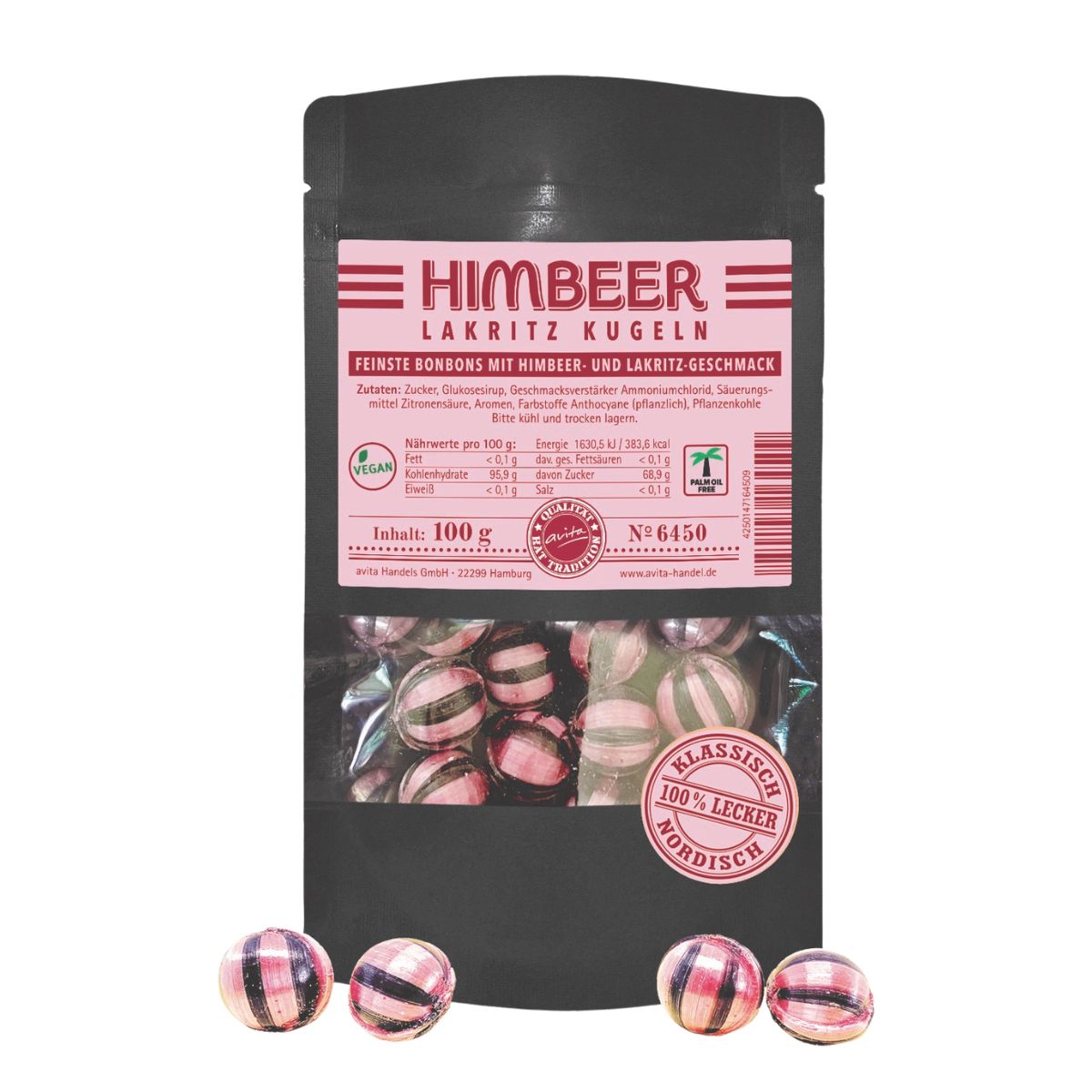 Himbeer Lakritz Kugeln 6450 100g