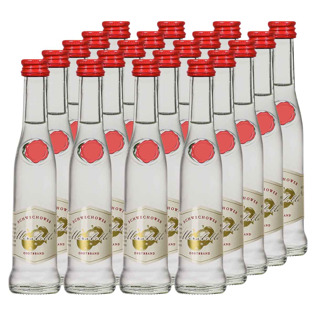 Schwechower-Ration-Mirabelle-0-04ltr Obstbrand Mirabelle 20x4cl (40%Vol) - RATION