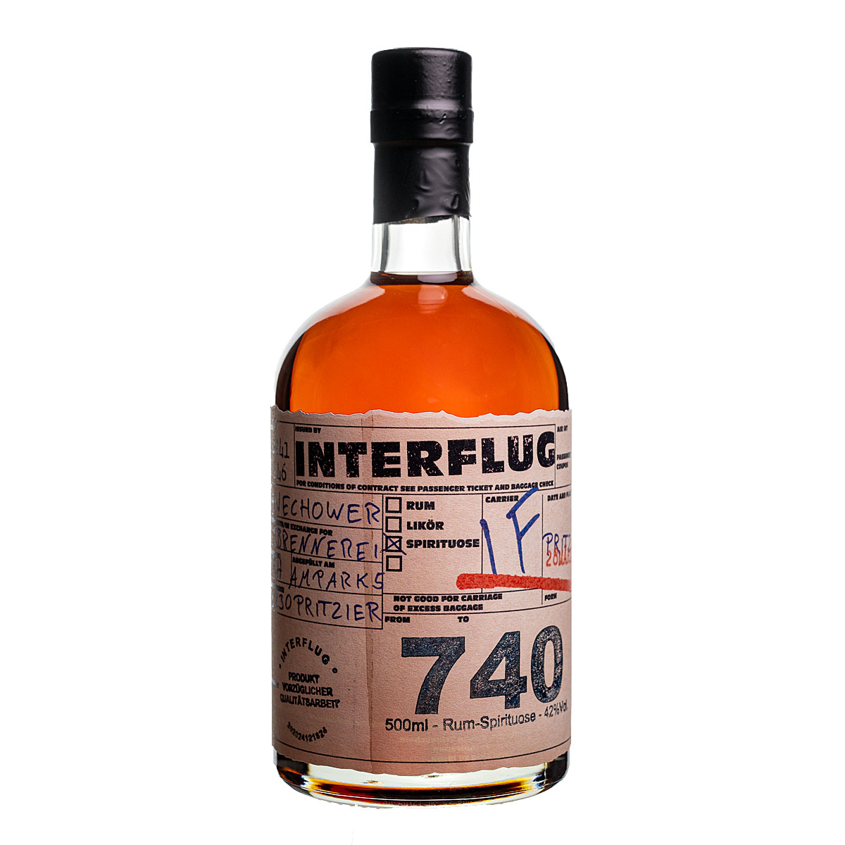 Interflug 740 Rum-Spirituose 0.5l (42%Vol)
