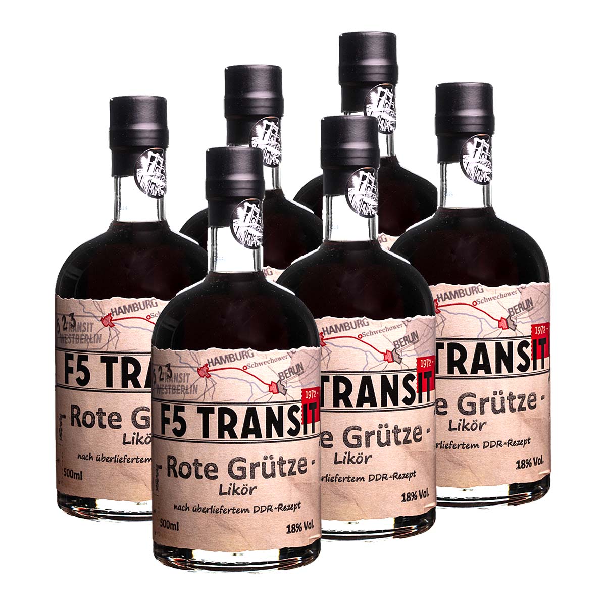 Rote Grütze Likör 6x0.5l (18%Vol) No. 5523 - RATION