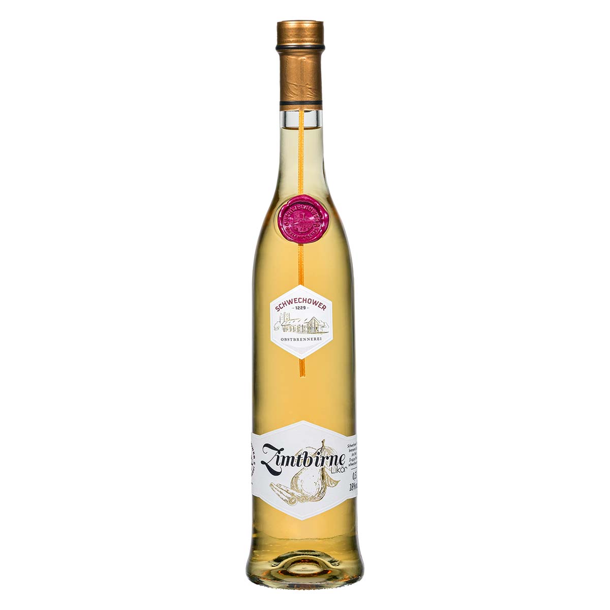 Zimtbirne_0-5 Likör Zimtbirne 0,5l (18%Vol.) - Williams-Birnenlikör mit Zimt
